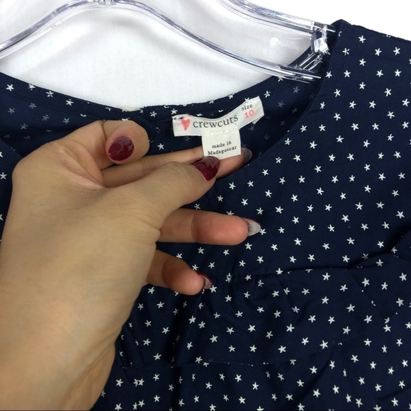 Crewcuts 2 PIECE GIRLS SET Navy polka dot blouse & Skirt Set - Picture 5 of 12